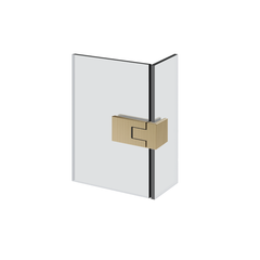 Gessi Shower G - 90° Rigato Right glass-glass short Hinge with lift function
