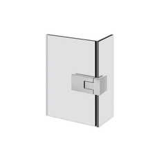 Gessi Shower G - 90° Rigato Right glass-glass short Hinge with lift function