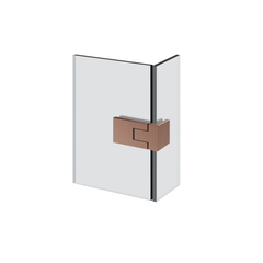 Gessi Shower G - 90° Rigato Right glass-glass short Hinge with lift function