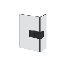 Gessi Shower G - 90° Rigato Right glass-glass short Hinge with lift function