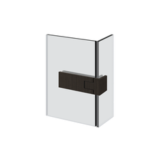 Gessi Shower G - 90° Rigato right glass-glass long Hinge with lift function