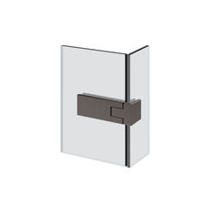 Gessi Shower G - 90° Rigato right glass-glass long Hinge with lift function