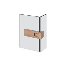 Gessi Shower G - 90° Rigato right glass-glass long Hinge with lift function