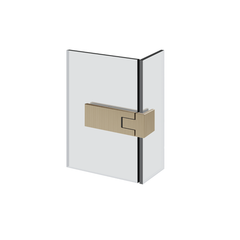 Gessi Shower G - 90° Rigato right glass-glass long Hinge with lift function
