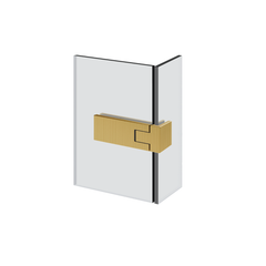 Gessi Shower G - 90° Rigato right glass-glass long Hinge with lift function