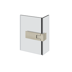 Gessi Shower G - 90° Rigato right glass-glass long Hinge with lift function