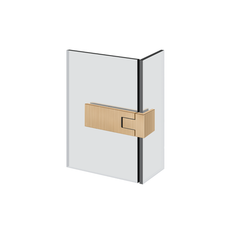 Gessi Shower G - 90° Rigato right glass-glass long Hinge with lift function