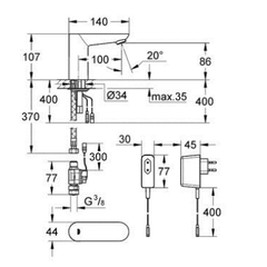 GROHE Euroeco E Basin Mixer - 36271B