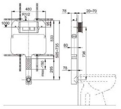 TOTO MH Wall Faced Toilet with S7 Washlet Package