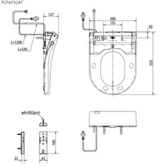 TOTO MH Wall Faced Toilet with S7 Washlet Package
