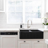 Turner Hastings Black Novi Double Farmhouse Sink