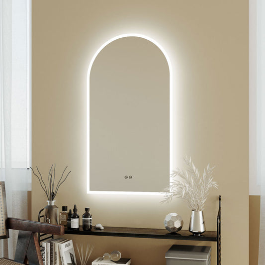 Remer Arch Frameless LED Smart Mirror with Demister