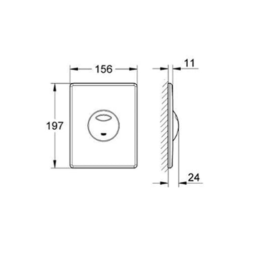 Grohe Skate Two Hose Flush Plate