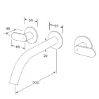 Sussex Duet — Wall Bath Set 200