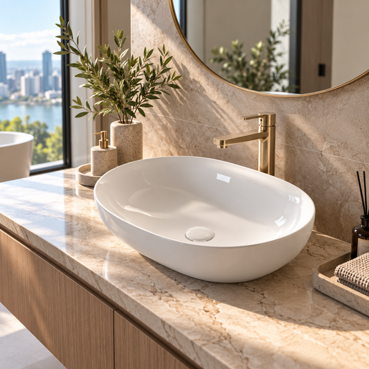 Globo T-Edge 600 Oval Inset Basin