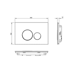 TOTO Glass Flush Toilet Plate