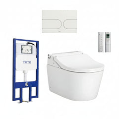 TOTO RW Wall Hung Toilet with Washlet Package - Matt White