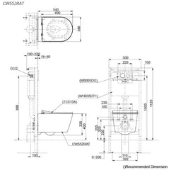 TOTO Wall Hung Toilet