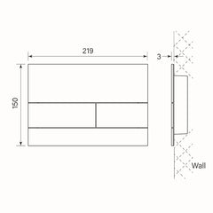 Faucet Strommen T-Series Toilet Flush Plate