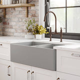 Turner Hastings Concrete Novi Double Farmhouse Sink