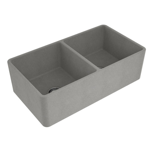 Turner Hastings Concrete Novi Double Farmhouse Sink