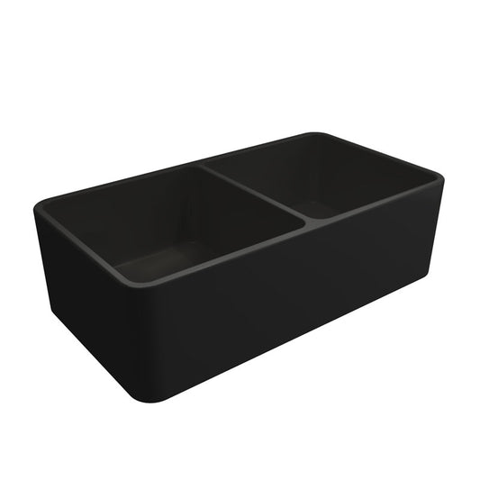 Turner Hastings Black Novi Double Farmhouse Sink