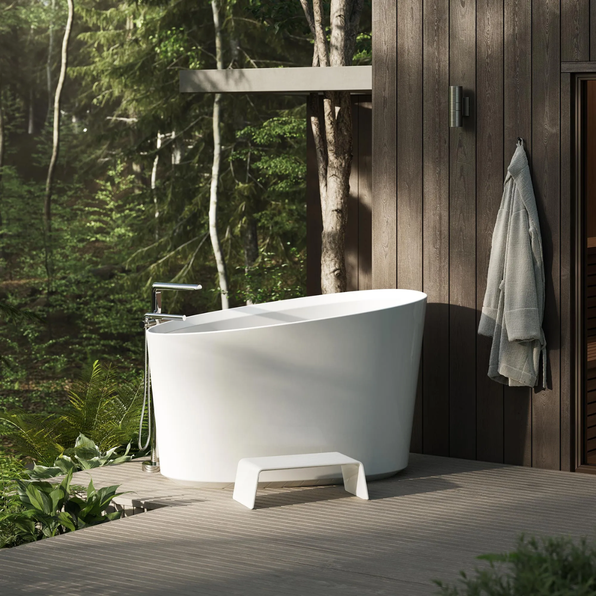 Victoria+ Albert Kerid  freestanding bath outdoor forest