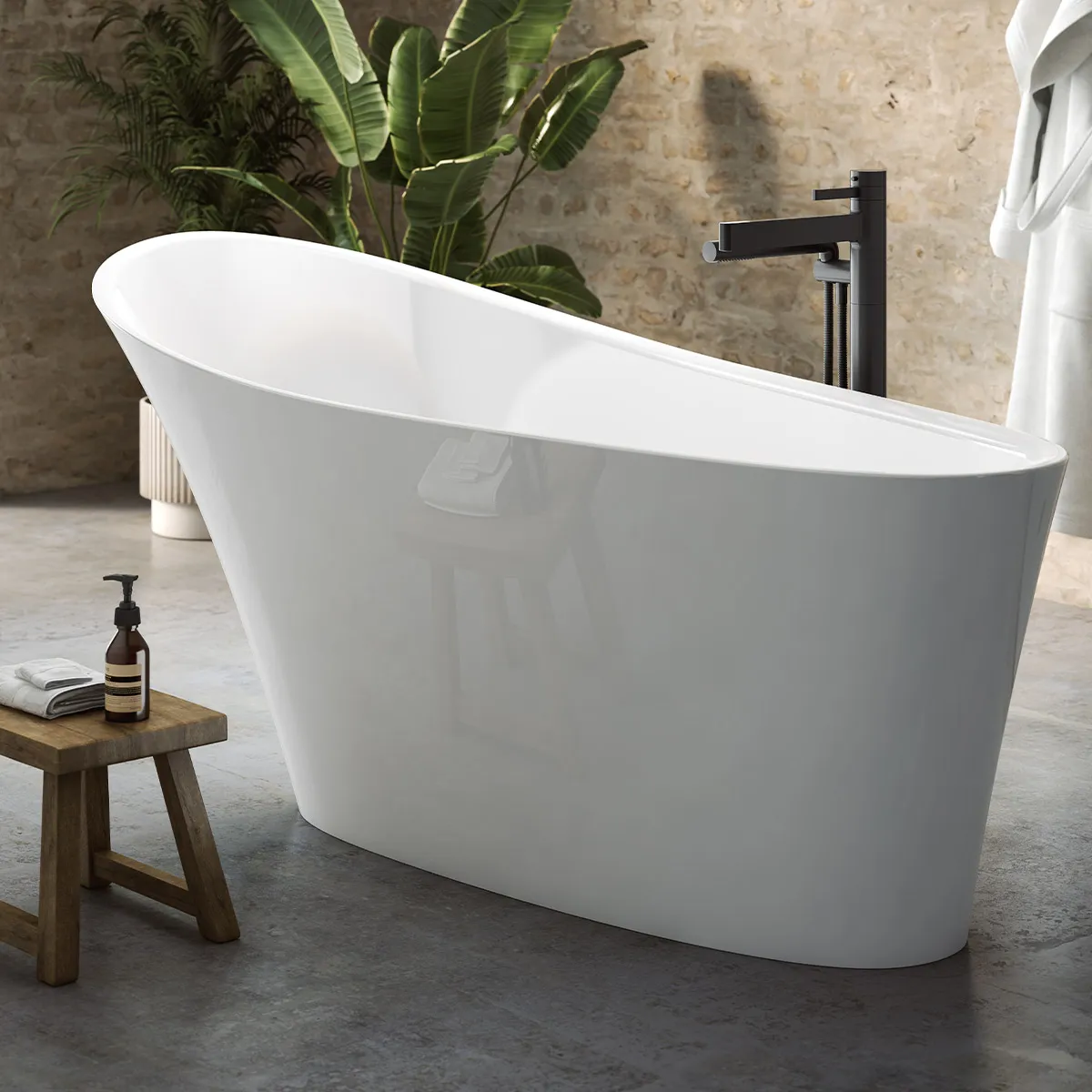 Victoria+ Albert ledro freestanding bath side view