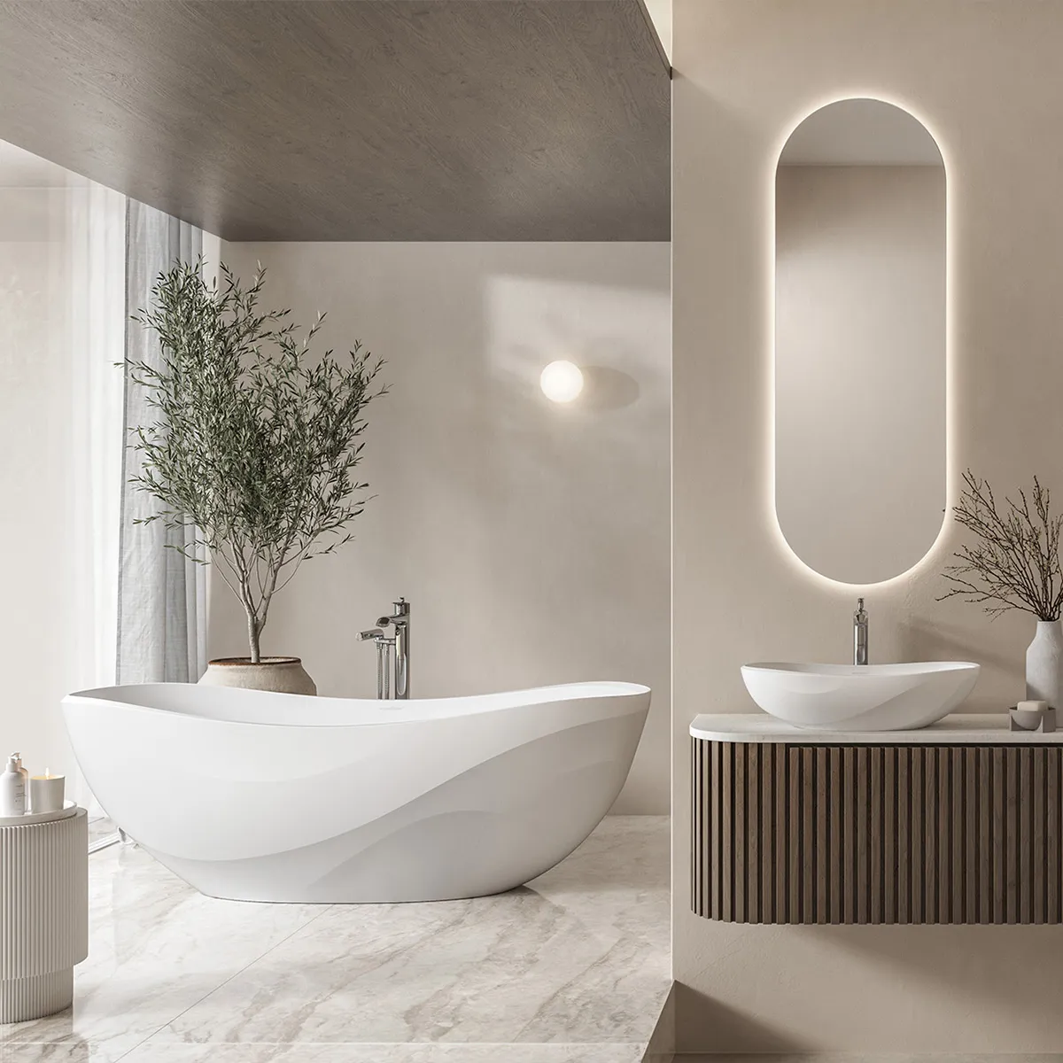 Victoria+ Albert Seros 1650 freestanding bath and basin