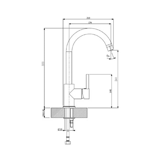 Villeroy & Boch Architectura Pin Gooseneck Kitchen Mixer