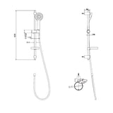 Villeroy & Boch Architectura Start Classic 110/600 Rail Shower Set