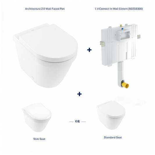 Villeroy & Boch Architectura 2.0 Promotional Package — Wall Faced Toilet + ViConnect Cistern