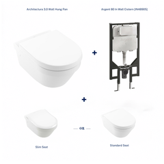 Villeroy & Boch Architectura 3.0 Promotional Package — Wall Hung Toilet + Argent 80 Cistern