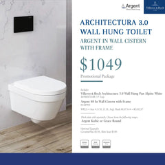 Villeroy & Boch Architectura 3.0 Promotional Package — Wall Hung Toilet + Argent 80 Cistern