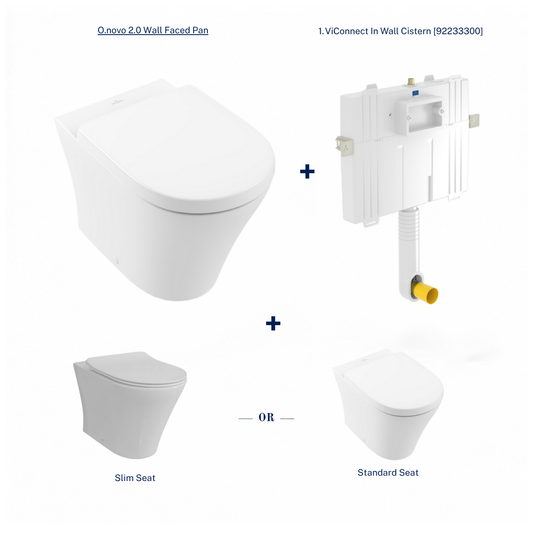Villeroy & Boch O.novo 2.0 Promotional Package — Wall Faced Toilet + ViConnect Cistern