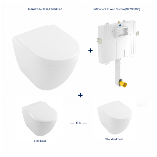 Villeroy & Boch Subway 3.0 Promotional Package — TwistFlush Wall Faced Toilet + ViConnect Cistern