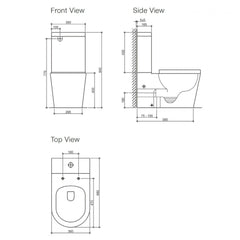 Arcisan Axus Rimless Dual Inlet Toilet Suite - Slim Seat 
