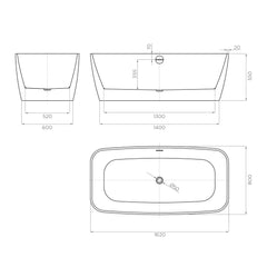 Arcisan Eneo 1620 Freestanding Bath