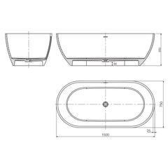 Arcisan Synergii 1500 Freestanding Bath