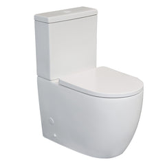 Argent Grace Hygienic Flush BTW Toilet Suite - Matte White