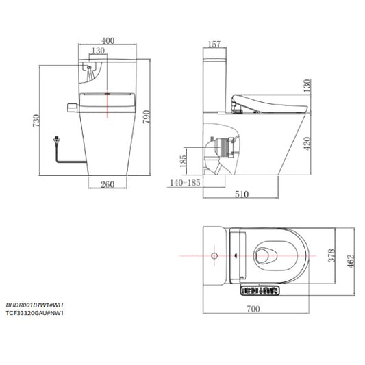 B&H Dara Back to Wall + TOTO S2 Washlet