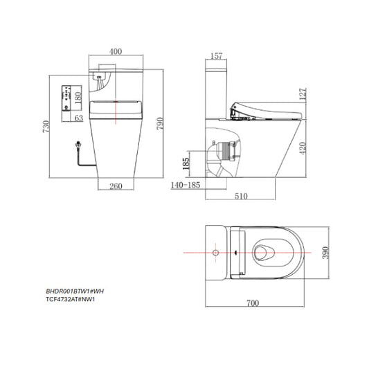 B&H Dara Back to Wall + TOTO S7 Washlet
