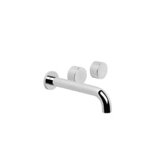 Brodware Halo Wall Tap Set - Offset Spout - Flow Controlled