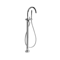 Brodware Manhattan Floor Mounted Bath Mixer with Micro Handshower
