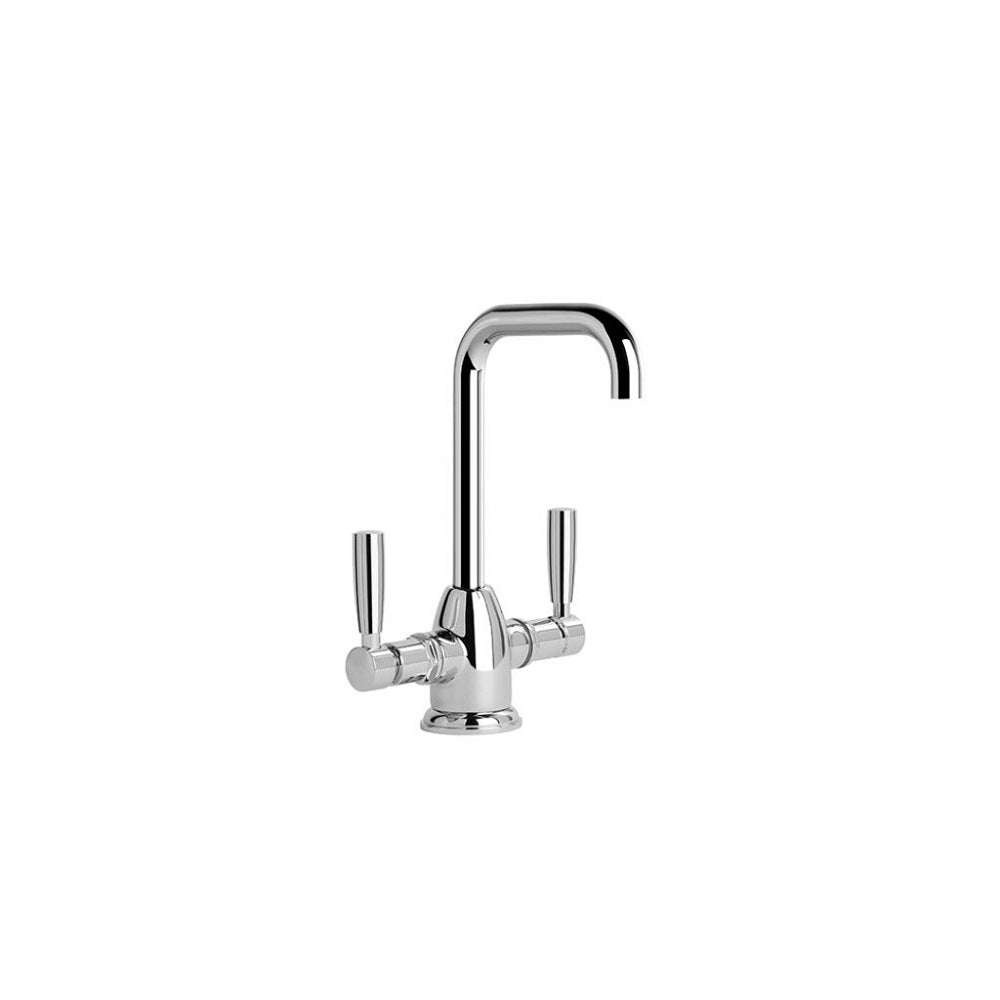 Brodware Manhattan Twin Lever Basin Mixer with Square Spout