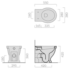 Turner Hastings Claremount Wall Faced Toilet