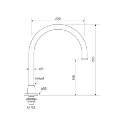 Faucet Strommen Bremont Hob Sink Spout