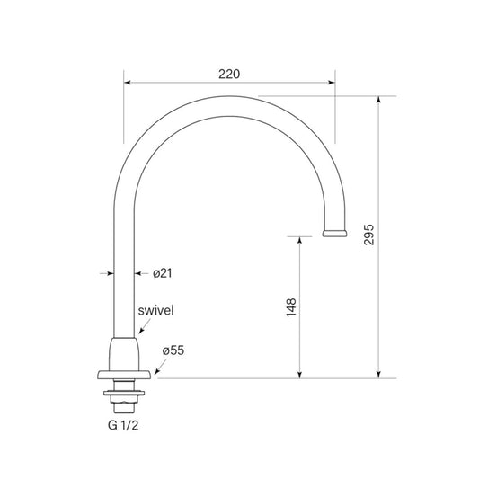 Faucet Strommen Bremont Hob Spa Spout