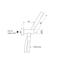 Faucet Strommen Bremont Hand Shower on Adjustable Hook - Micro