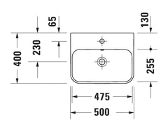 Duravit Happy D.2 Plus Above Counter Basin